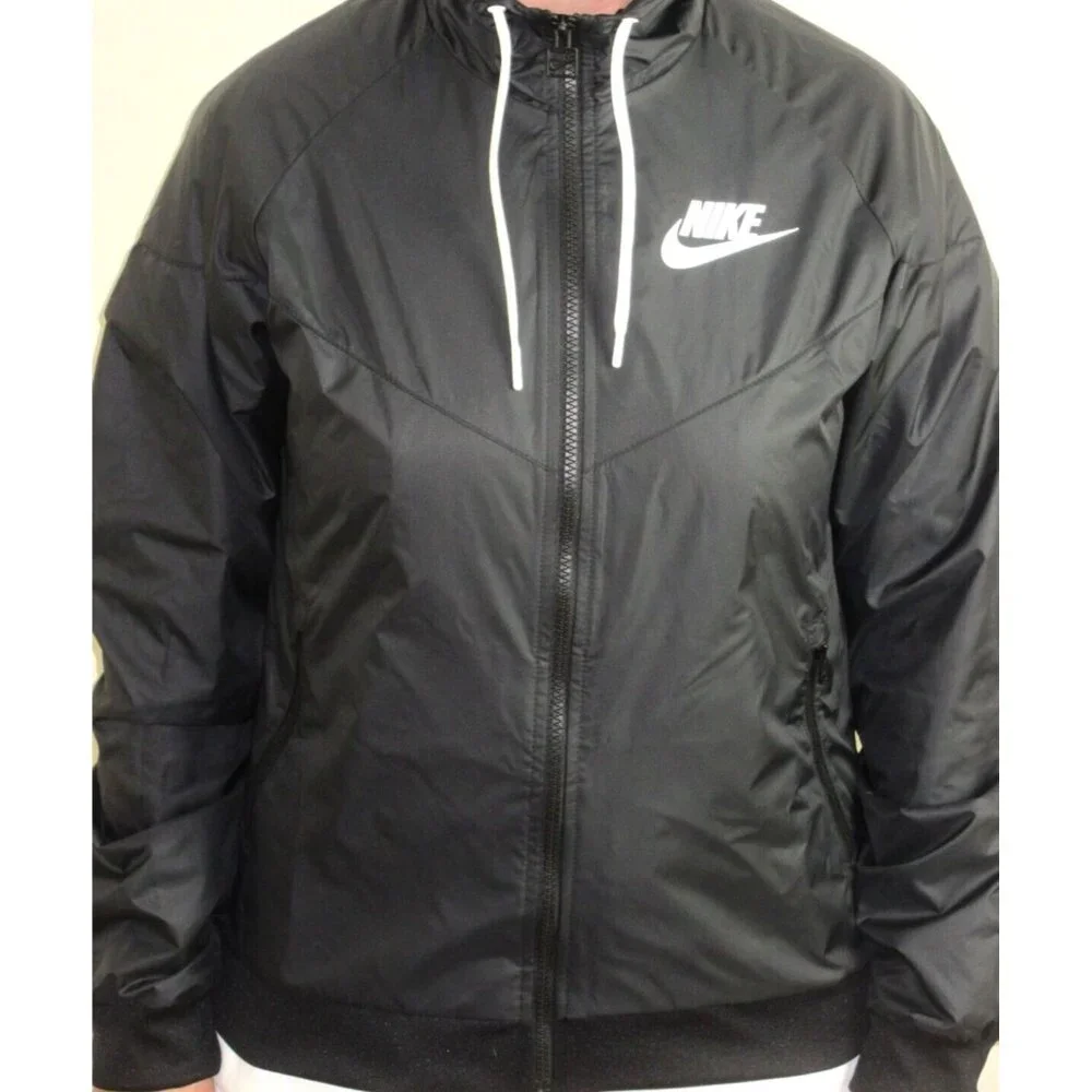Nike Sportswear Women's Windrunner Full Zip Hooded Jacket Black Size Small NWT - Picture 6 of 7